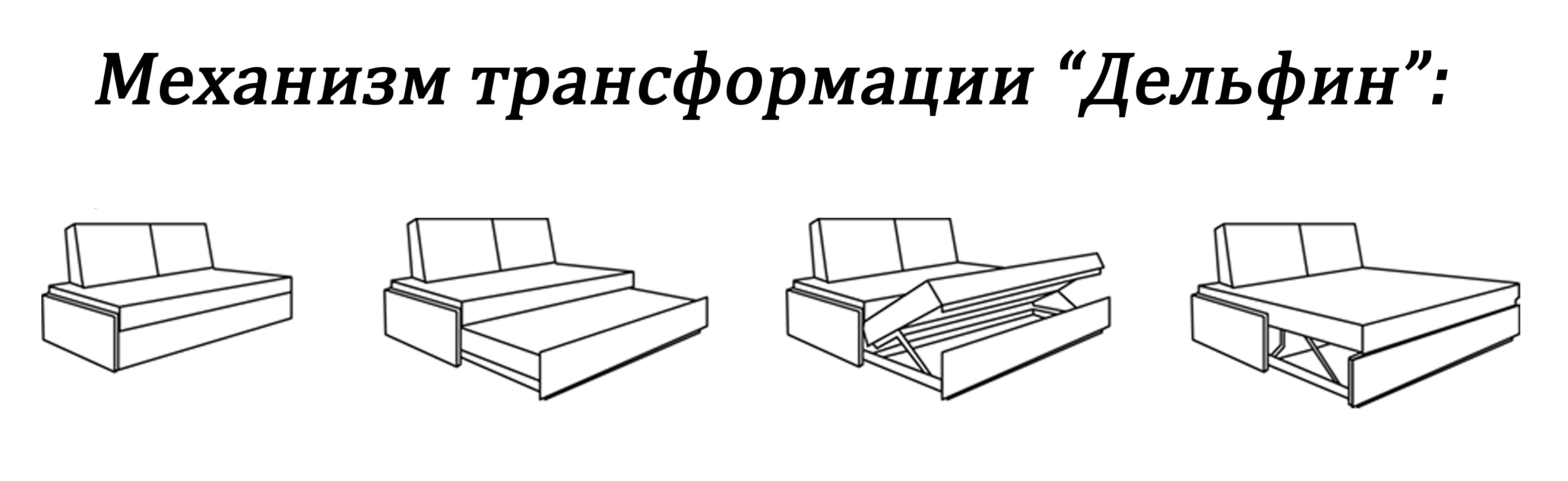Схема механизма "Дельфин" дивана