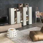 Beautiful Day System of shelves and storage units for the living room