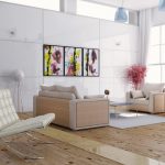 Feminine bright color scheme living room 1