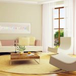 Minimalist style living room with leisure sofa