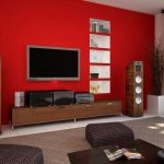 Modern Living Room TV Wall Units 09 in Wood Brown Color 880x569