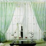 Pastel Themed Sheer Curtain Design for Living Room.