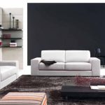 contemporary home living room interior design classy styles with white fabric sofa loveseats plus glassy black low profile coffee table on chocolate shag rug as well as sofas for small living rooms an 618x39