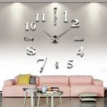 looyuan diy large wall clock 3d mirror sticker metal big watches home decor unique gift 12s0015 s
