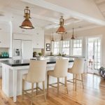 rustic hickory kitchen cabinets Kitchen Traditional with beach house built in 1