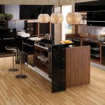 vitrea glossy lacquer with natural wood kitchen design 1