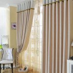 Living Room Curtains Made of Poly and Fiber for Fancy Taste Two Panels C0963