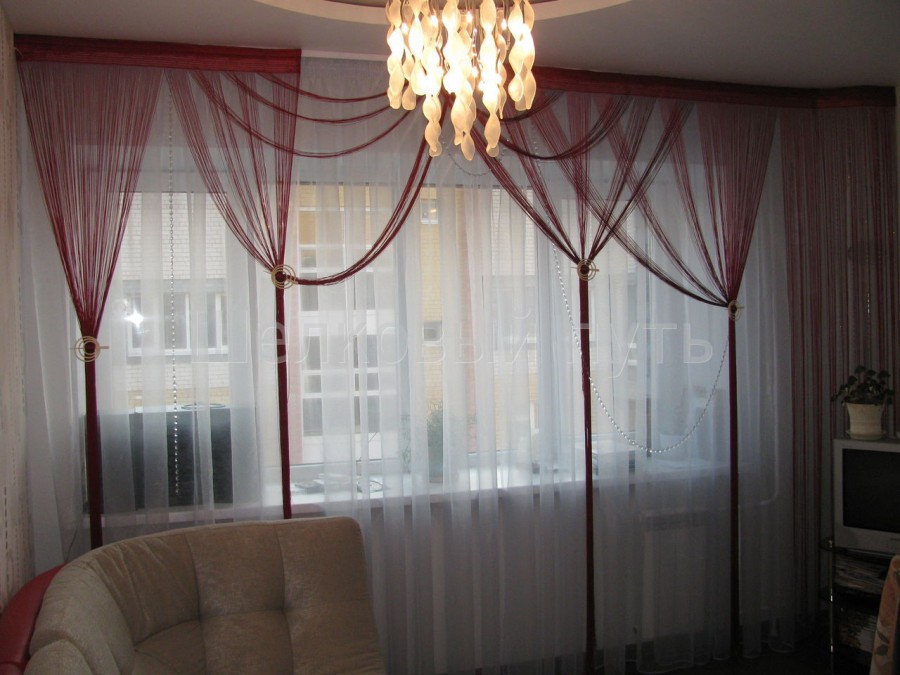 Веревочные шторы для гостиной