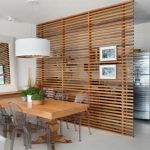 raumtrenner ideas partition wall of wood kitchen and dining room separate room dividers