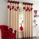 stunning home curtains decorations cream color curtains with red floral pattern horizontal pattern curtains stainless steel curtain rod white wall paint color home decorative curtains decorating dazz 728x728