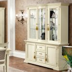 treviso ornate ivory ash wood 2 door 3 drawer sideboard display cabinet 4kr7