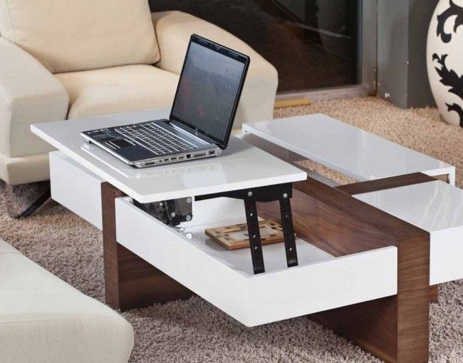 Журнальный столик - трансформер с рабочей поверхностью для ноутбука